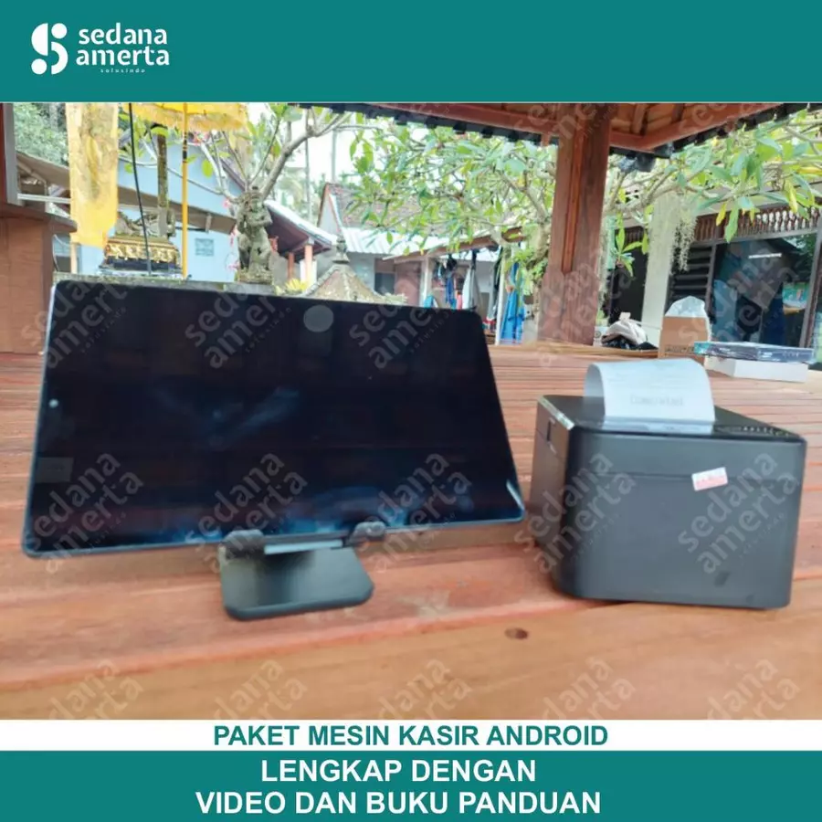 Paket Mesin Kasir Android POS Tablet/Tab 8 Inch 4/64 GB - PAKET LENGKAP : Tab, Laci Uang/Cash drawer & Printer Thermal 58mm - cocok untuk Restaurant, Cafe,Resto, Barber Shop, Vape Store, Retail