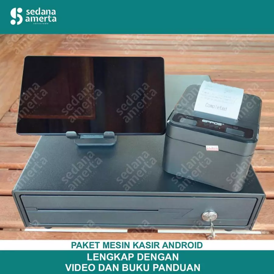 Paket Mesin Kasir Android POS Tablet/Tab - TINGGAL PAKAI - cocok untuk Restaurant, Resto, Cafe, Barber Shop, Vape Store, Retail