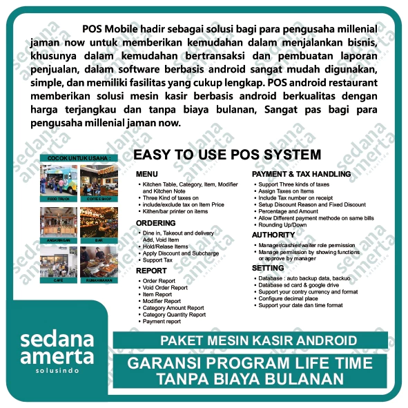 Custom paket kasir android / pilihan paket request