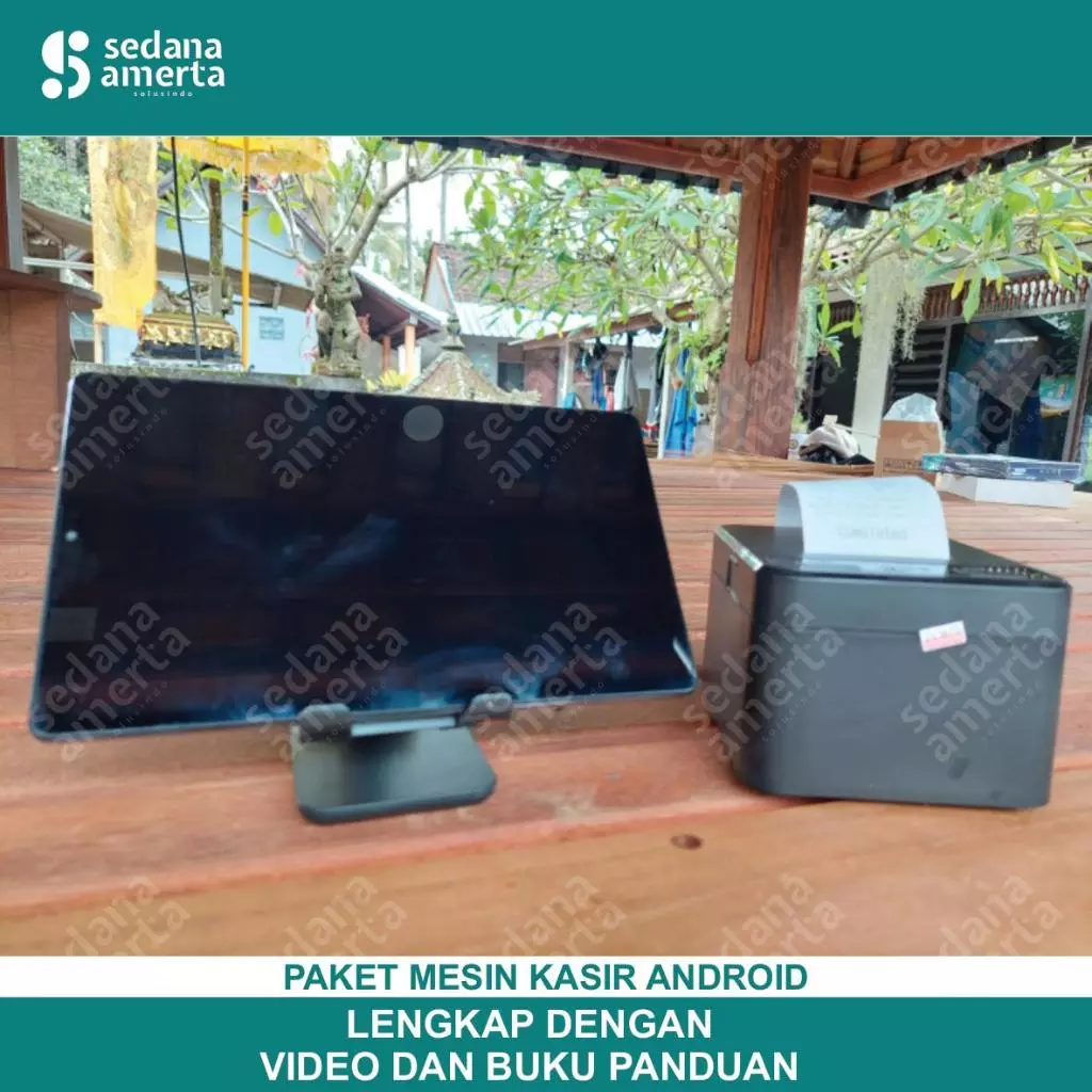 Paket Mesin Kasir Android POS Tablet/Tab 8 Inch 4/64 GB - TANPA LACI UANG : Tab, & Printer Thermal 58mm - cocok untuk Restaurant, Resto, Cafe, Barber Shop, Vape Store, Retail